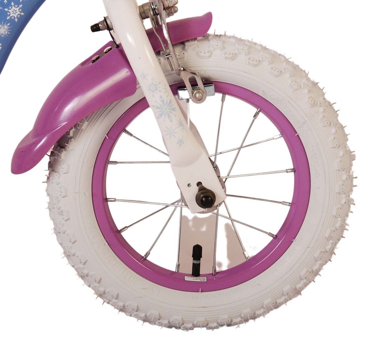 Disney Frozen 2 Kinderfiets Meisjes 12 inch Blauw Paars Twee handremmen