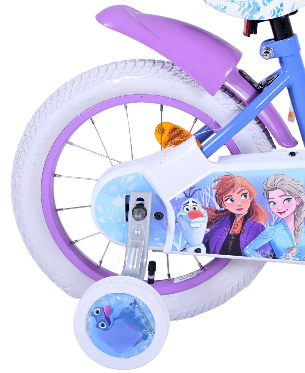 Disney Frozen 2 Bike Children Girls 14 pulgadas Blue Purple