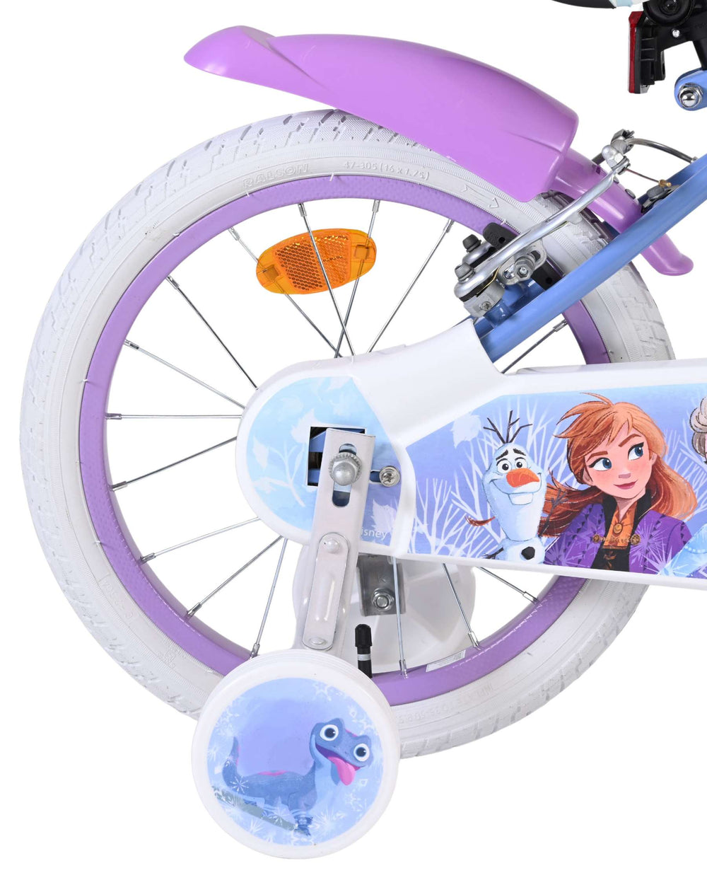Volare Disney Frozen 2 Kinderfahrrad – Mädchen – 16 Zoll – Blau Lila – Zwei Handbremsen