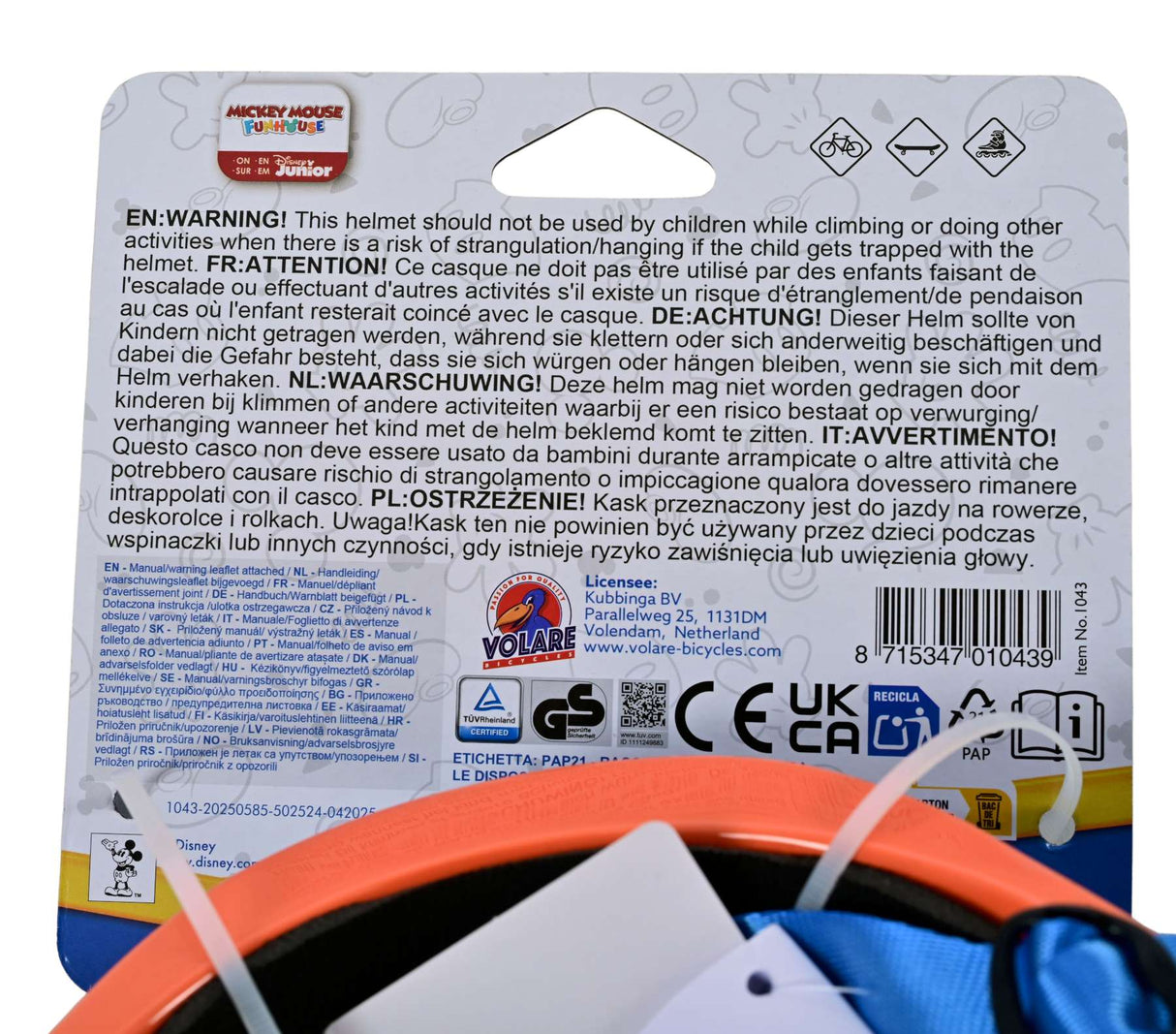 Volare Disney Mickey Fahrradhelm