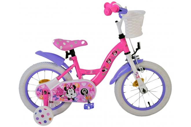 Disney Minnie Cutest Ever! Niñas de bicicleta para niños de 14 pulgadas rosa