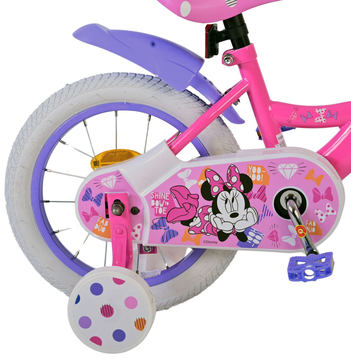 Disney minnie cutest ever! kinderfiets - meisjes - 14 inch - roze