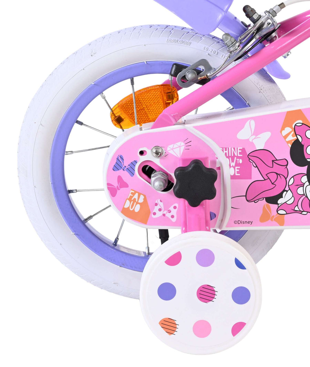 Disney Minnie ist die süßeste aller Zeiten! Kinderfahrrad - Mädchen - 12 Zoll - Pink - zwei Handbremsen