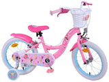 Disney Princess Kinderfiets Meisjes 16 inch Roze Twee Handremmen