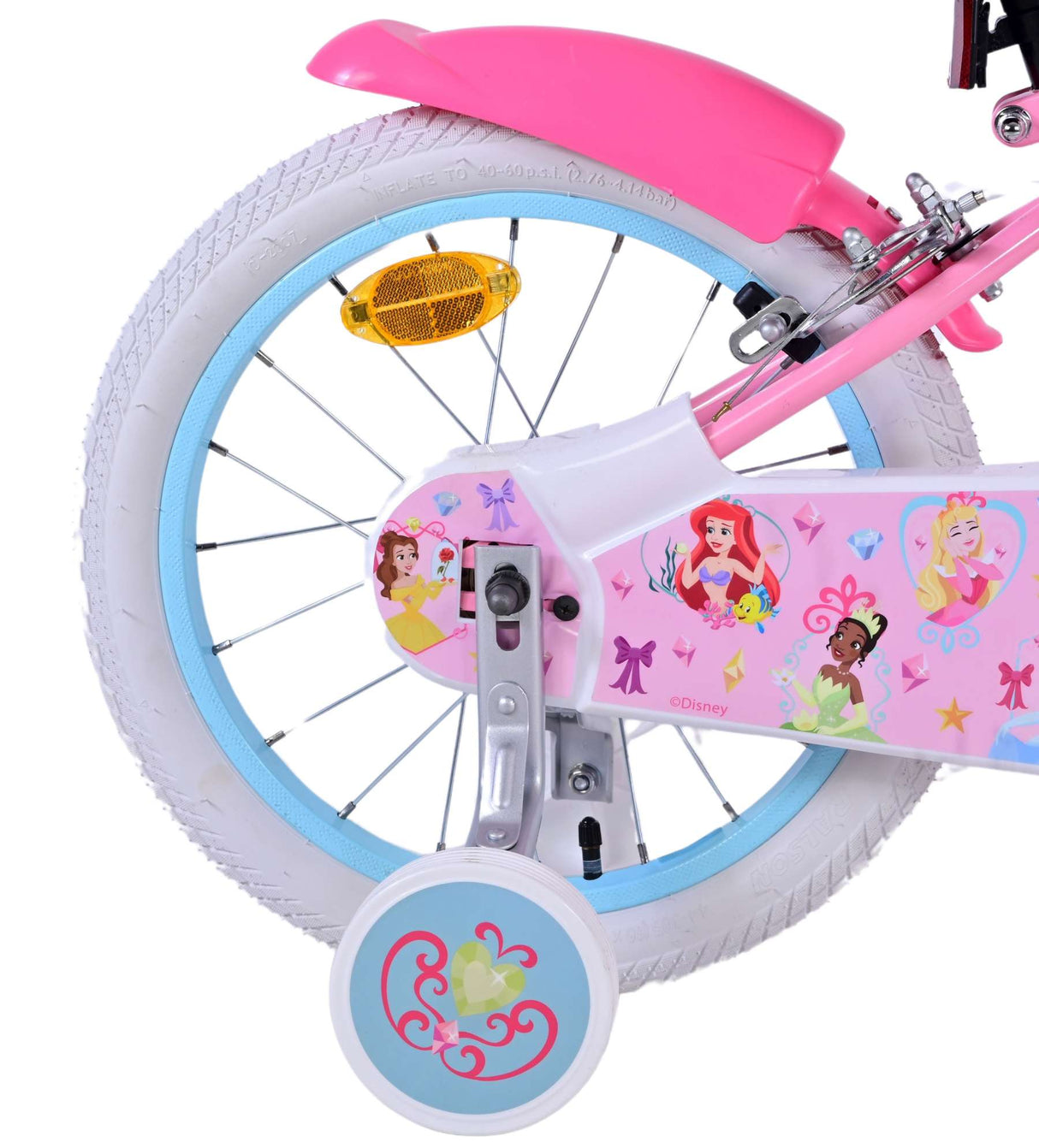 Disney Princess Kinderfiets Meisjes 16 inch Roze Twee Handremmen