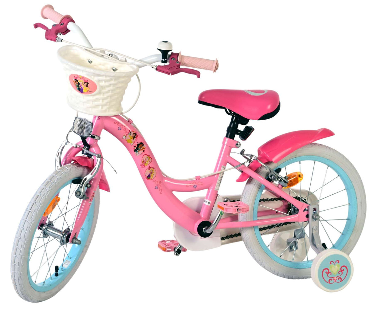 Disney Princess Disney Princess Kinderfahrrad – Mädchen – 16 Zoll – Pink – zwei Handbremsen