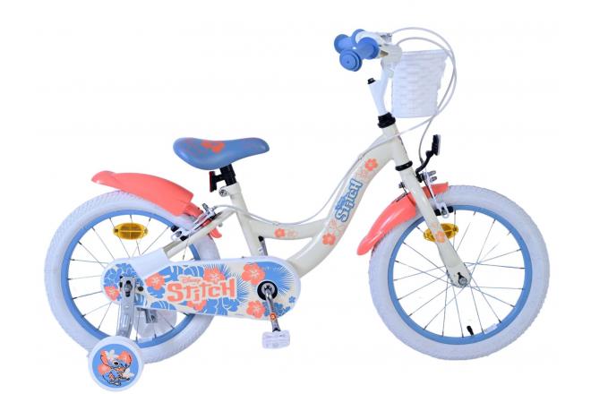 Stichstichstich Kinderbike Girls 16 Zoll Creme Coral Blue zwei Handbremsen