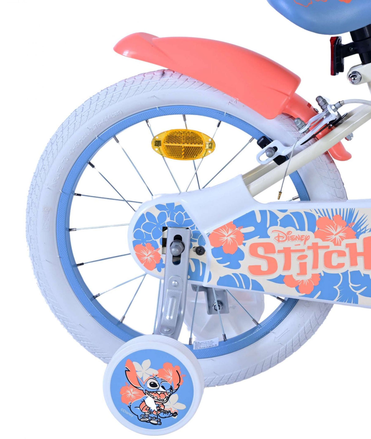 Stichstichstich Kinderbike Girls 16 Zoll Creme Coral Blue zwei Handbremsen