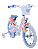 Stitch Stitch Kinderfiets Meisjes 16 inch Crème Koraal Blauw Twee handremmen