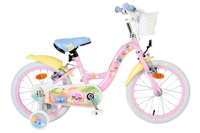 Stich Disney Stitch Kinderfahrrad – Mädchen – 16 Zoll – Pink – zwei Handbremsen