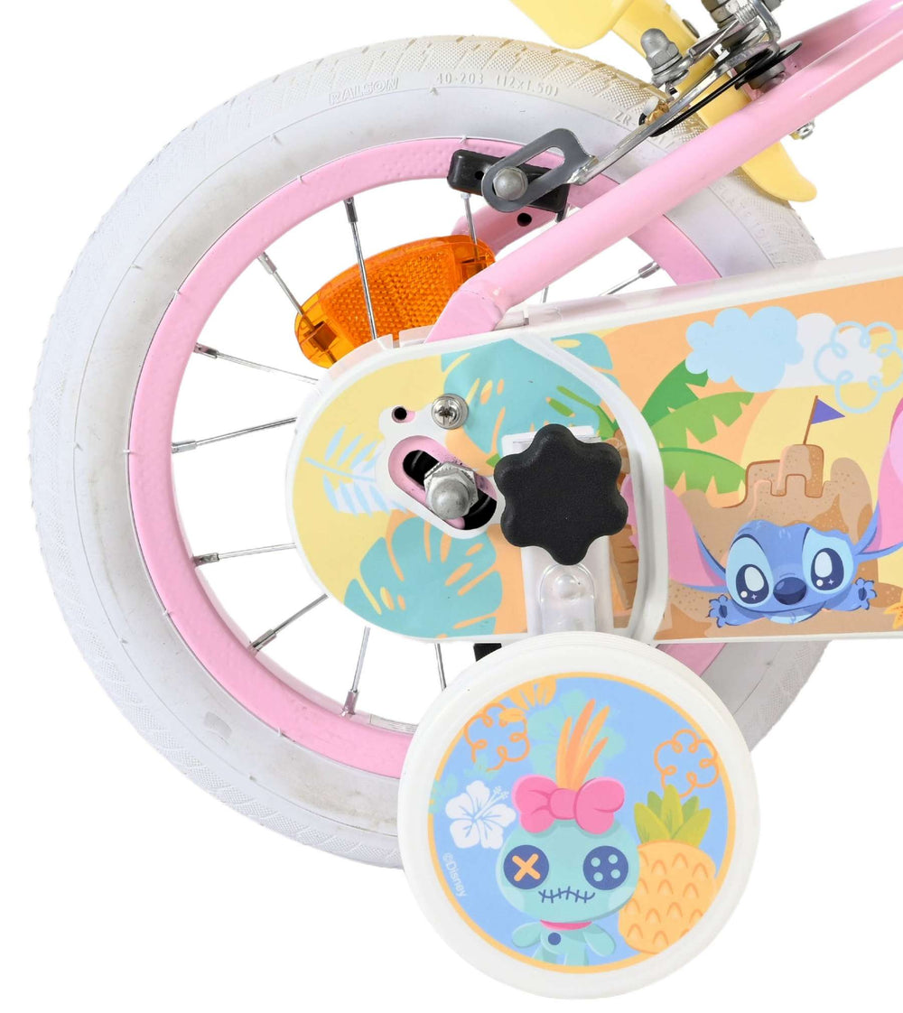 Stich Disney Stitch Kinderfahrrad – Mädchen – 12 Zoll – zwei Handbremsen – Pink
