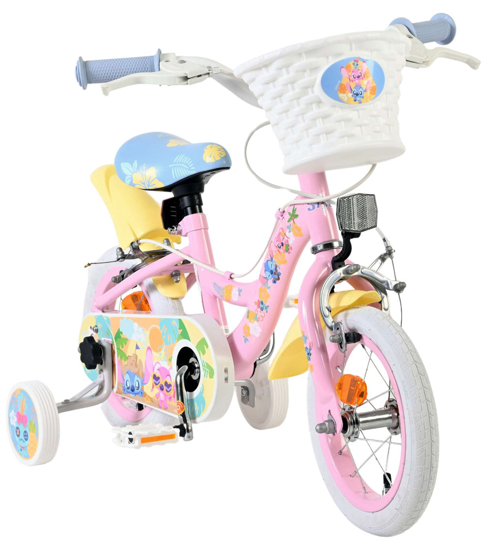 Stich Disney Stitch Kinderfahrrad – Mädchen – 12 Zoll – zwei Handbremsen – Pink