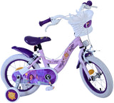 Wünschen Sie Disney Children's Bicycle - Mädchen - 14 Zoll - lila - zwei Handbremsen