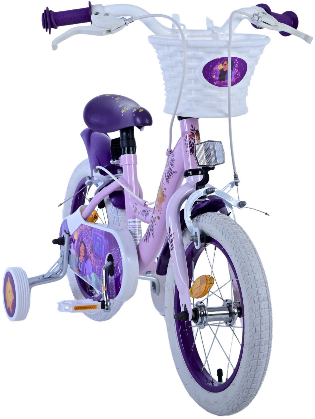 Wünschen Sie Disney Children's Bicycle - Mädchen - 14 Zoll - lila - zwei Handbremsen