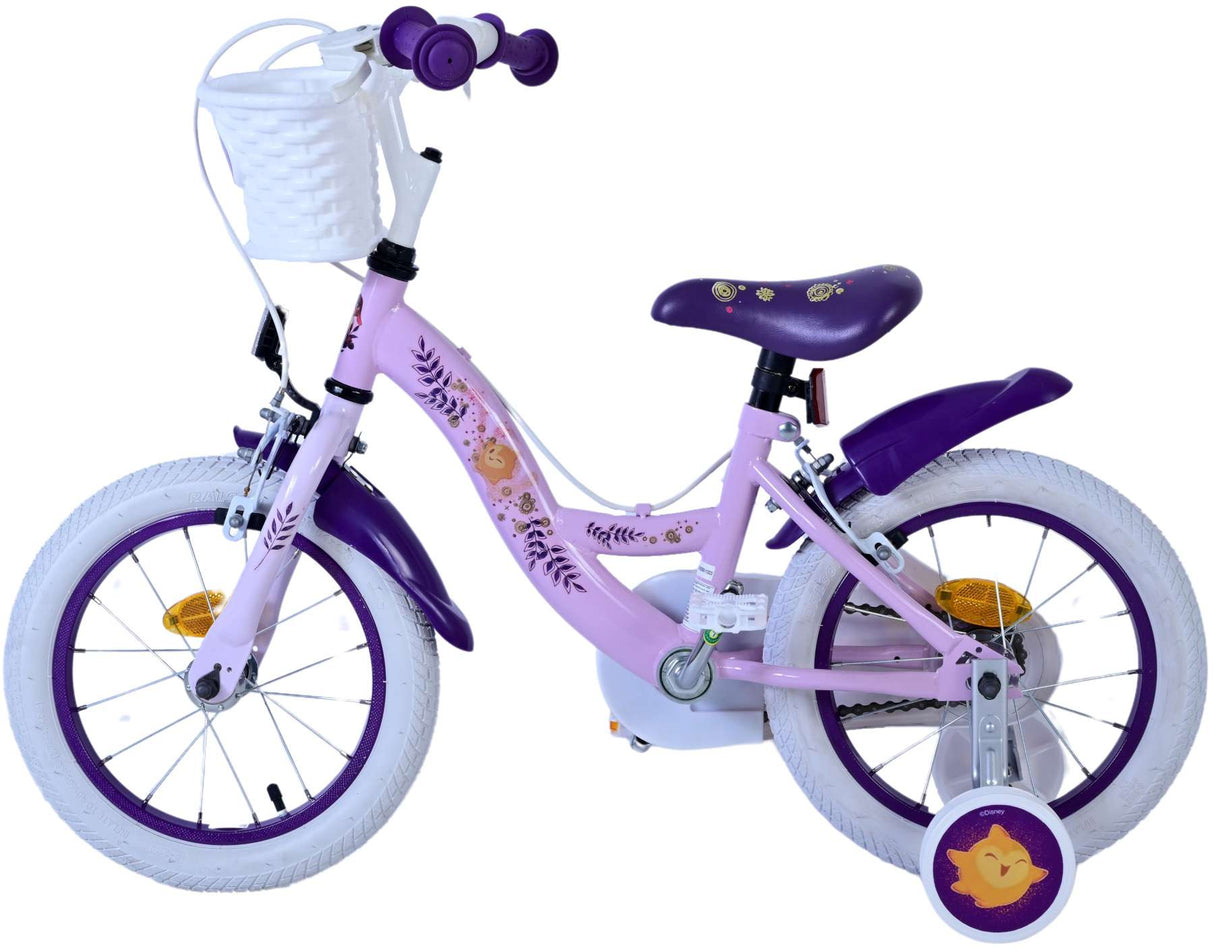 Wünschen Sie Disney Children's Bicycle - Mädchen - 14 Zoll - lila - zwei Handbremsen
