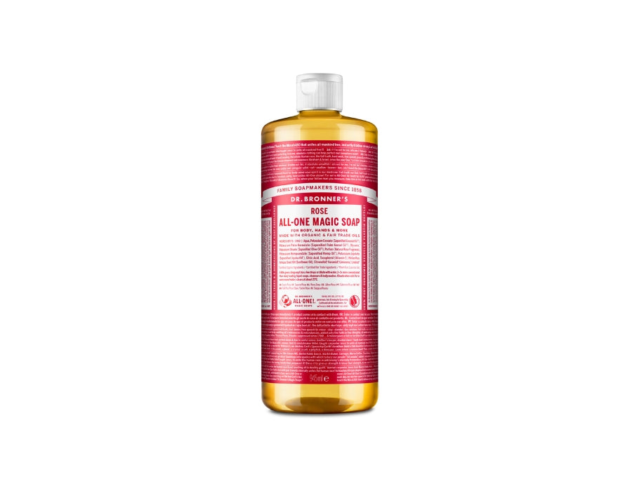 Dr. Bronner's Flüssigseife – reines Kastilien – Rose – 945 ml