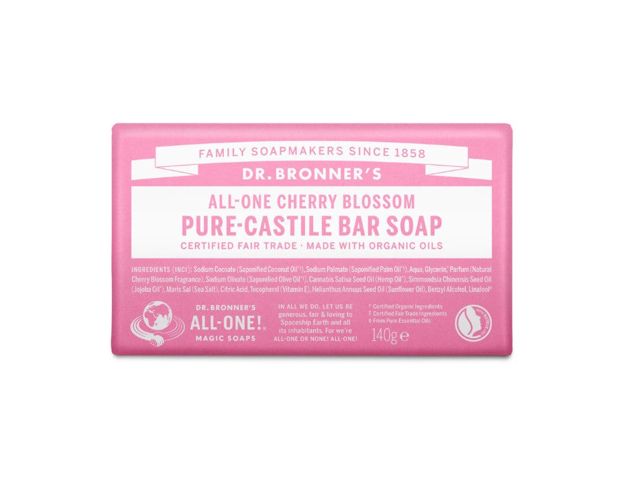 Dr. Bronners Seifenblock - reines Kastilien - Kirschblüte