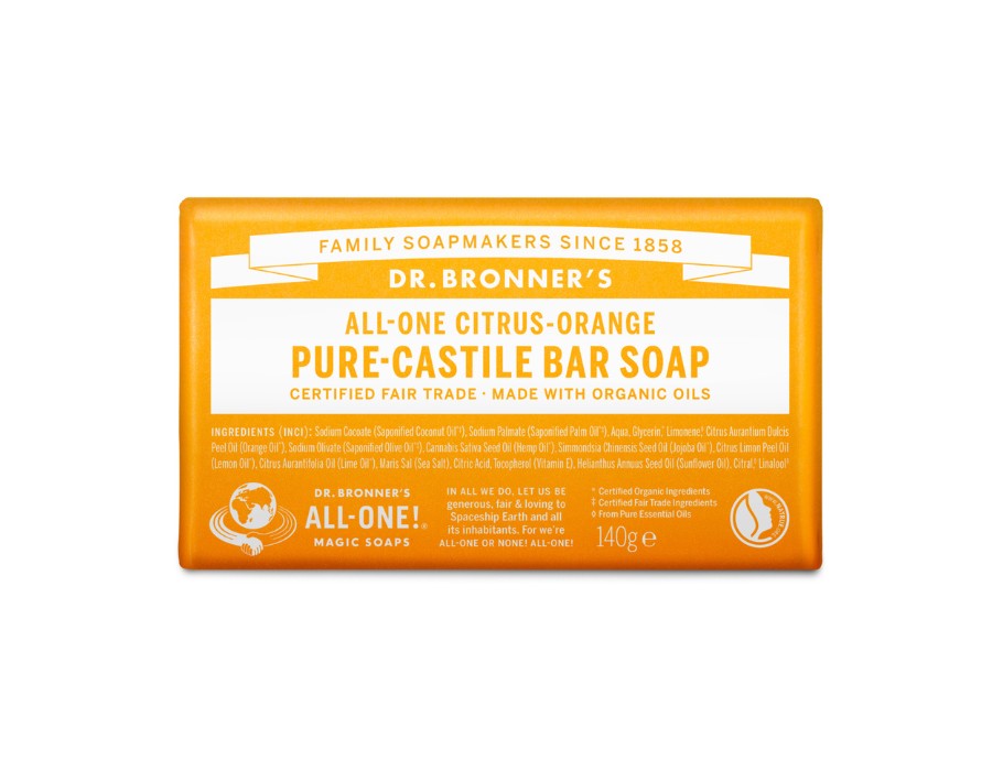 Dr. Bronner's Seifenstück – reines Kastilien – Zitrusfrüchte