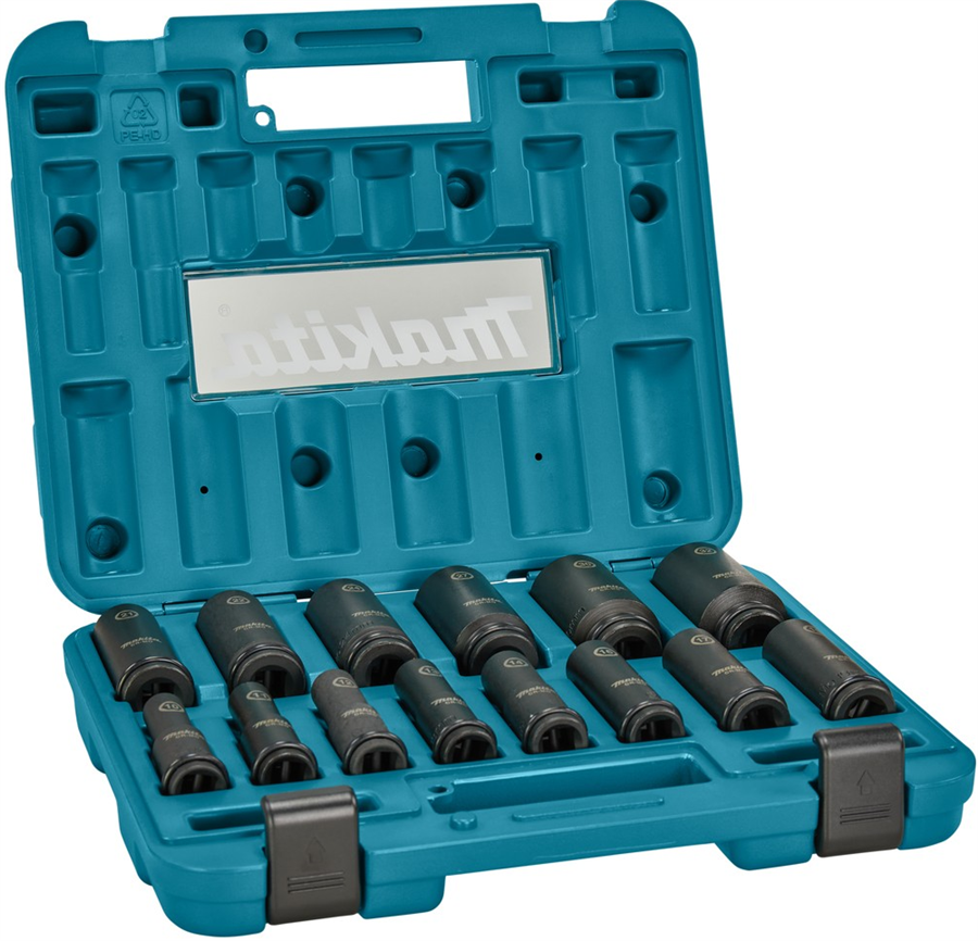Makita-Zubehör e-16586 | Kraft-Steckschlüsselsatz | Kobold 1 2 | 14 Stück - e-16586