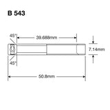 Enduro-Lager B 543 2RS Max – ABEC 3 Max (Schrägkontakt) – 1 9 16''x2''x9 32''
