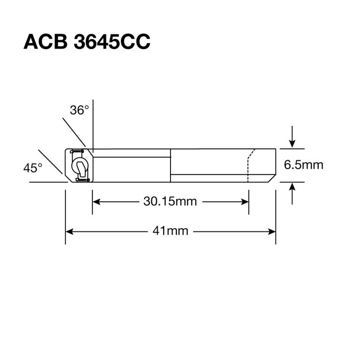 Enduro-Lager ACB 3645 cc BO - ABEC 5 - Schwarzoxid (Schrägkontakt) - 30,2x41x6,5 (36x45°)