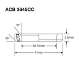 Enduro-Lager ACB 3645 cc BO - ABEC 5 - Schwarzoxid (Schrägkontakt) - 30,2x41x6,5 (36x45°)