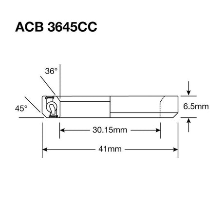 Enduro-Lager ACB 3645 cc BO - ABEC 5 - Schwarzoxid (Schrägkontakt) - 30,2x41x6,5 (36x45°)