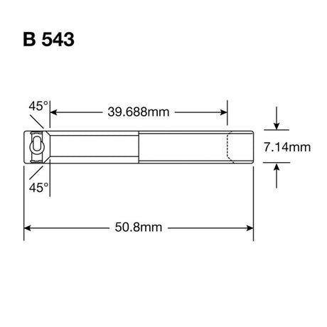 Enduro-Lager B 543 LLB SS – 440c rostfrei (radial) – 1 9 16''x2''x9 32''