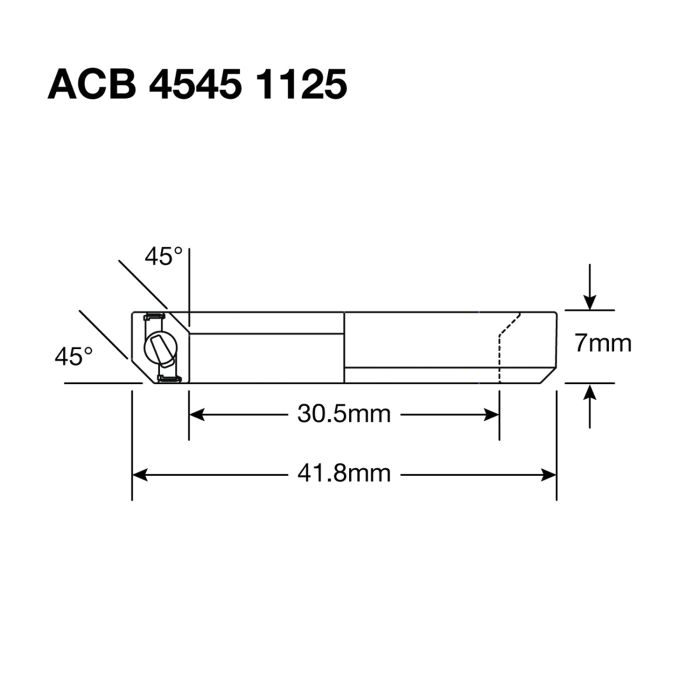 Enduro Lager Balhead ACB 4545 1125 BO 30,5 x 41,8 x 6,5 mm (45x45 °)