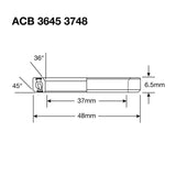 Enduro-Lager ACB 3645 3748 BO - ABEC 5 - Schwarzoxid (Schrägkontakt) - 37x48x6,5 (36x45°)