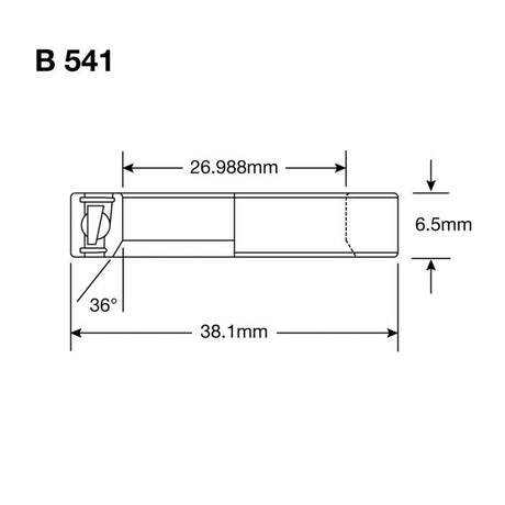 Enduro-Lager B 541 SS – 440c Edelstahl (Schrägkontakt) – 1 1 16''x1,5''x9 32''