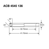 Enduro-Lager ACB 4545 136 SS – 440c rostfrei (Schrägkontakt) – 32,75 x 41,75 x 6 (45 x 45°)