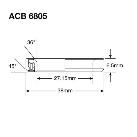 Enduro-Lager ACB 6805 SS – 440c rostfrei (Schrägkontakt) – 27,15 x 38 x 6,5 (36 x 45°)
