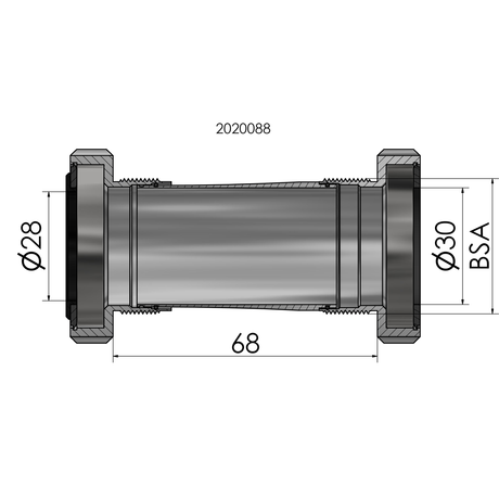 Ploadet-Eledes-Fadenfaden-BSA für Praxis Road MTB 68-73 mm