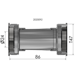 Plattenschaufel Elende Fadenanpassung T47 Shimano Innen 86 mm