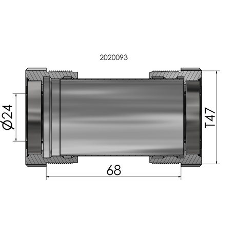 Plattenschaufel Elenden Fadenanpassung T47 Shimano externe 68 mm
