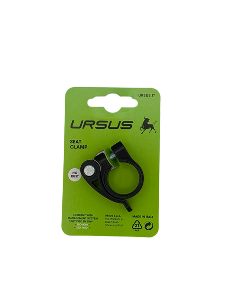 Ursus Sattelstützenklemme mit Schnellspanner ø25,7 mm Aluminium – Schwarz