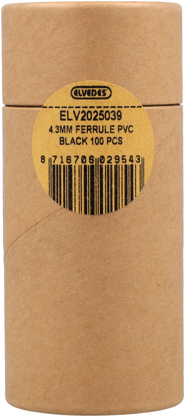 Elvedes Kabelkappen ø4,3 mm PVC – schwarz