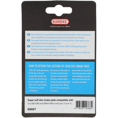 ELVEDES CD -Bremsblöcke Avid | 6906t | grau