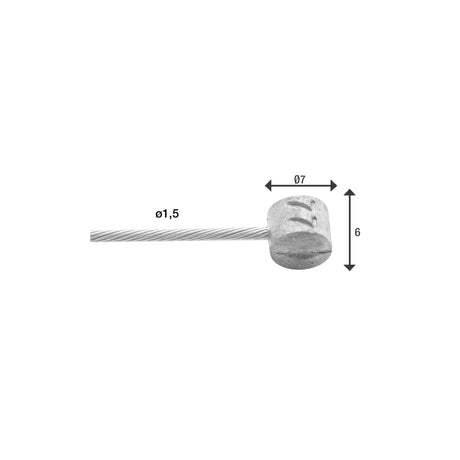 ELVEDES BREMSEIL Kabel Edelstahl 2250 mm 6427RVS-49-Box (100 Stück)