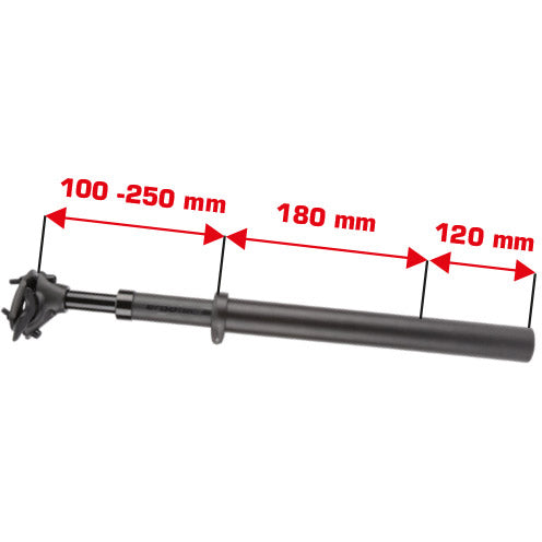 Ergotec Federsattelstütze SP-10.0 Vario 550 Susp.Seatpost SP-10.0 34,9 mm