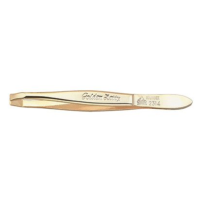 Erbe Solingen Pinzette vergoldet gebogen 8cm (erbe92314)