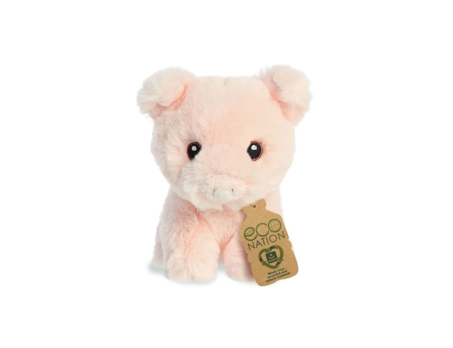 Eco Nation Plüsch-Kuscheltier - Mini - Schwein - 13 cm