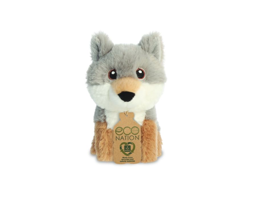 Eco Nation Plüsch-Kuscheltier - Mini - Wolf - 13 cm