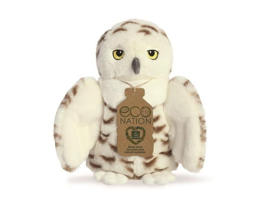 Eco Nation Plüsch-Kuscheltier - Schneeeule - 20 cm