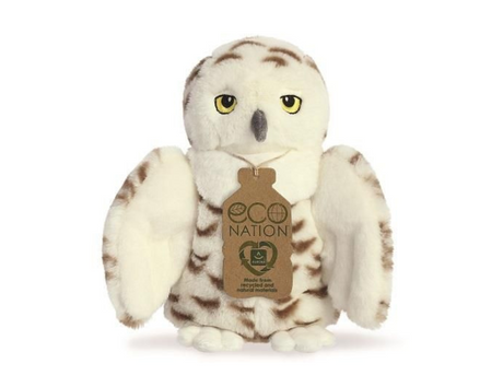 Eco Nation Plüsch-Kuscheltier - Schneeeule - 20 cm