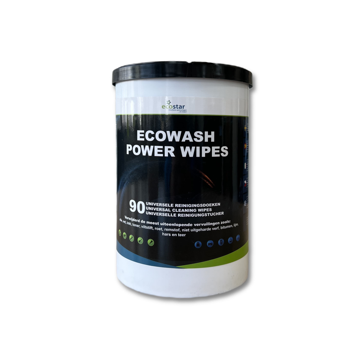 Ecostar ecowash power wipes pot (90 doekjes)