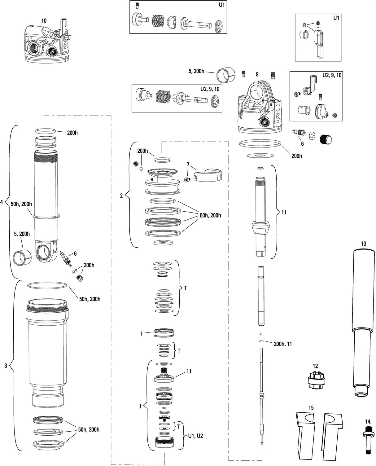 Rockshox Stoßdämpfer Sidluxe Ultimate 3P Hinterradstoßdämpfer RS Sidluxe 145 x 35 mm