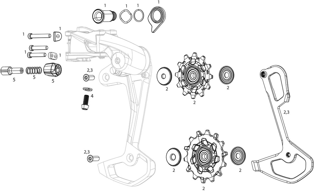Sram Schaltwerk Apex Eagle Schaltwerk. Apex Eagle 10 11-50 52 Zähne