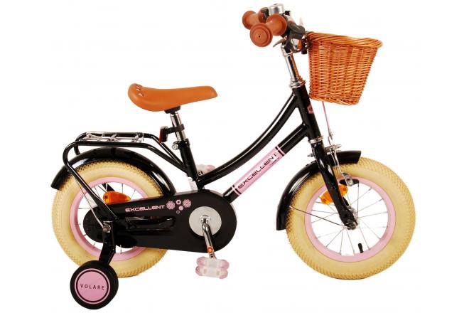 Volare Excellent Kinderfiets - Meisjes - 12 inch - Zwart